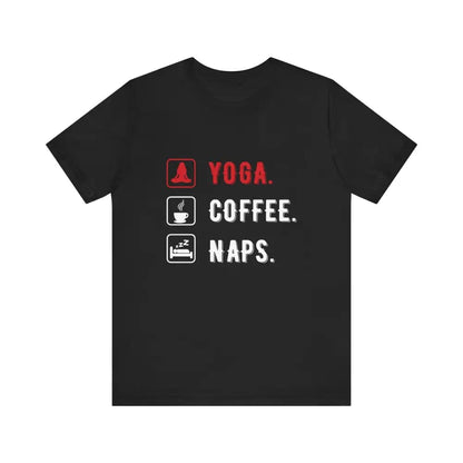 Yoga Coffee Naps Unisex Jersey Short Sleeve Yoga Tee - Black / S - T-Shirt