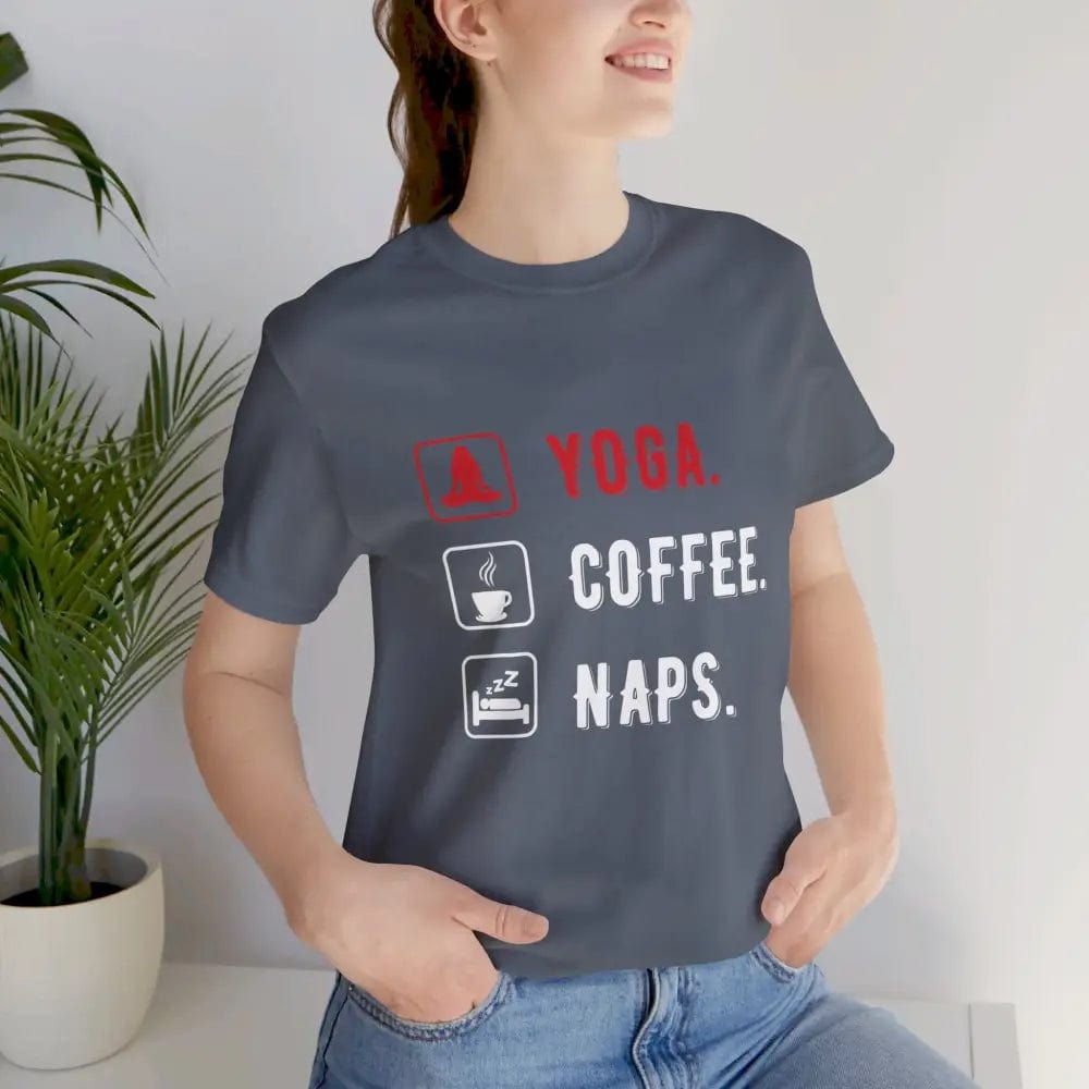 Yoga Coffee Naps Unisex Jersey Short Sleeve Yoga Tee - T-Shirt