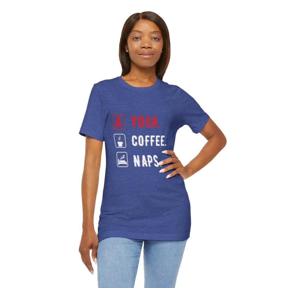 Yoga Coffee Naps Unisex Jersey Short Sleeve Yoga Tee - T-Shirt