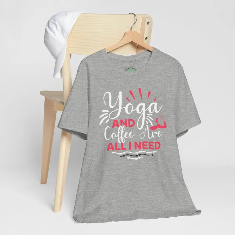 Yoga & Coffee T-Shirt 🪷Comfortable Tee for Yogis and Coffee Lovers - T-Shirt