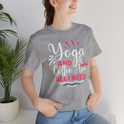 Yoga & Coffee T-Shirt 🪷Comfortable Tee for Yogis and Coffee Lovers - T-Shirt