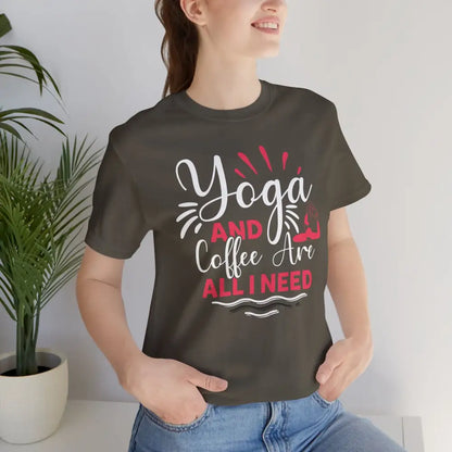 Yoga & Coffee T-Shirt 🪷Comfortable Tee for Yogis and Coffee Lovers - T-Shirt