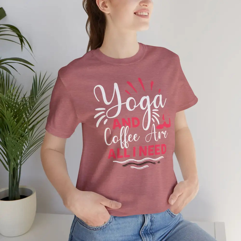 Yoga & Coffee T-Shirt 🪷Comfortable Tee for Yogis and Coffee Lovers - T-Shirt