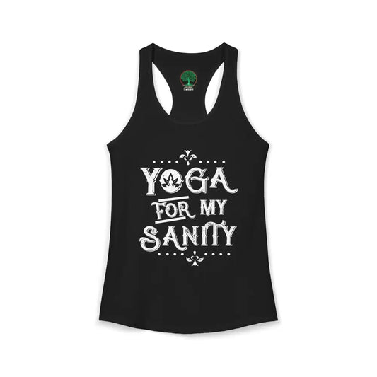 Yoga for My Sanity Racerback Tank — Women’s Yoga Tank Top - XS / Solid Black - Tank Top