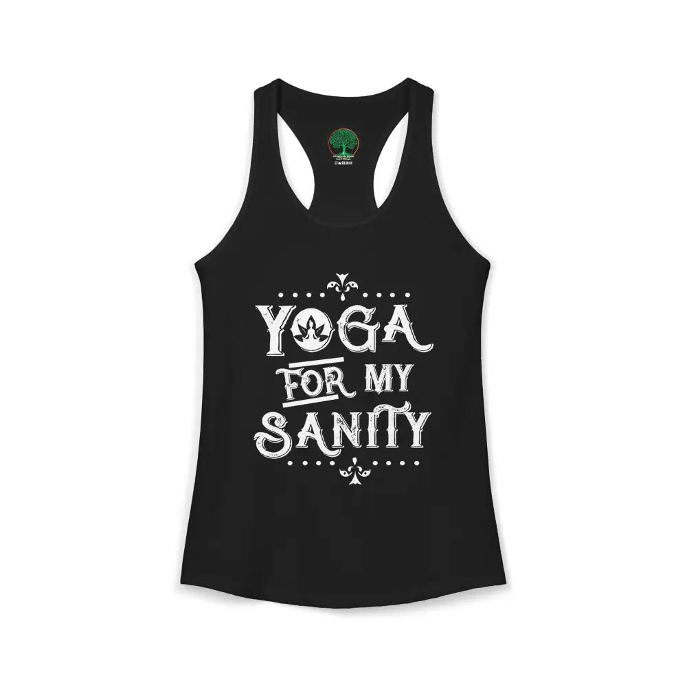 Yoga for My Sanity Racerback Tank — Women’s Yoga Tank Top - XS / Solid Black - Tank Top