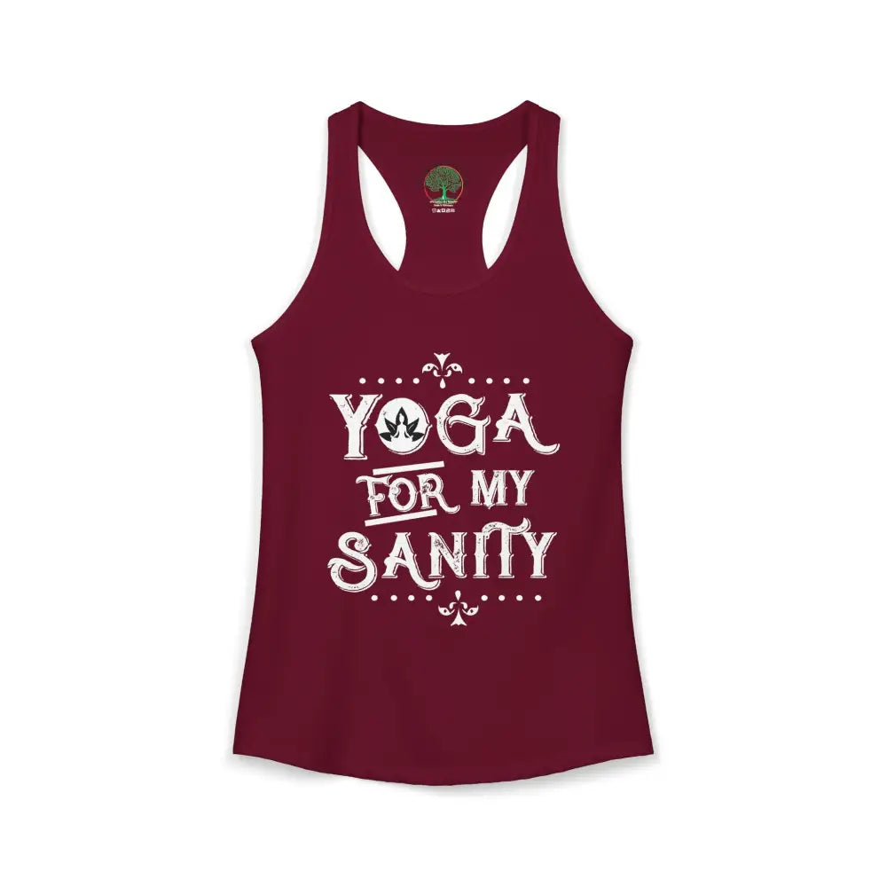 Yoga for My Sanity Racerback Tank — Women’s Yoga Tank Top - XS / Solid Cardinal Red - Tank Top