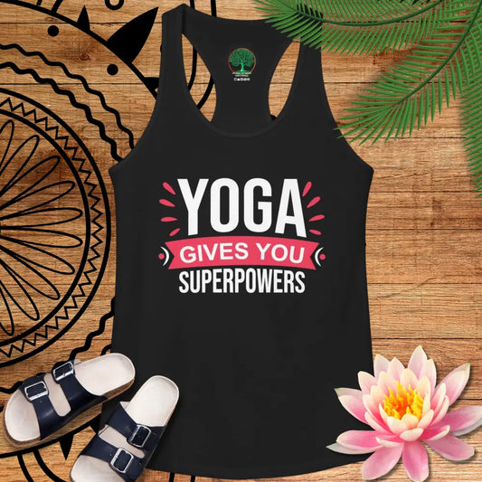 Yoga Gives You Superpowers Racerback Tank - Tank Top