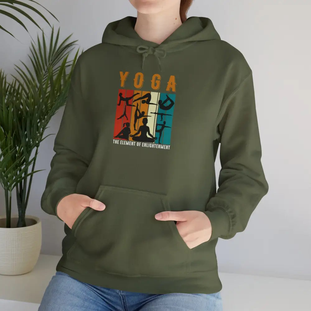 Yoga Heavy Blend™ Hooded Sweatshirt - Military Green / S - Hoodie