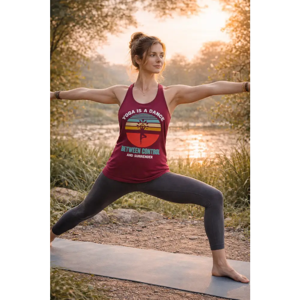 Yoga Is a Dance Racerback Tank, Inspirational Women’s Yoga Tank Top - XS / Solid Cardinal Red - Tank Top