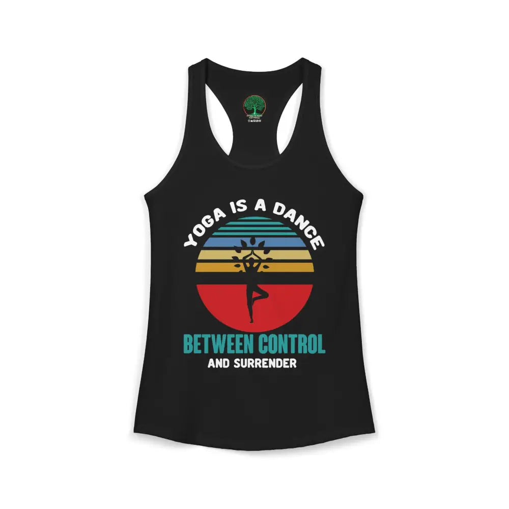 Yoga Is a Dance Racerback Tank — Inspirational Women’s Yoga Tank Top - XS / Solid Black - Tank Top
