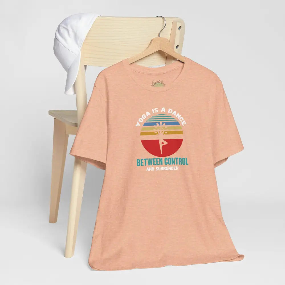 Yoga Is a Dance T-Shirt, Mindful Yoga Tee with ’Bend Breathe and Surrender’ Retro Design - T-Shirt