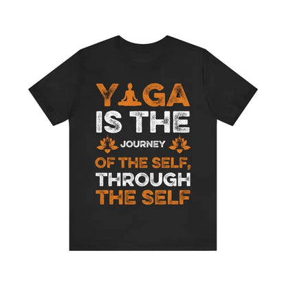 Yoga is a Journey unisex jersey short sleeve tee - Black / S - T-Shirt