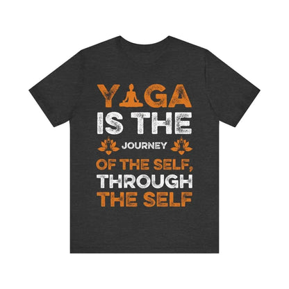 Yoga is a Journey unisex jersey short sleeve tee - Dark Grey Heather / S - T-Shirt