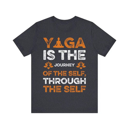 Yoga is a Journey unisex jersey short sleeve tee - Heather Navy / S - T-Shirt