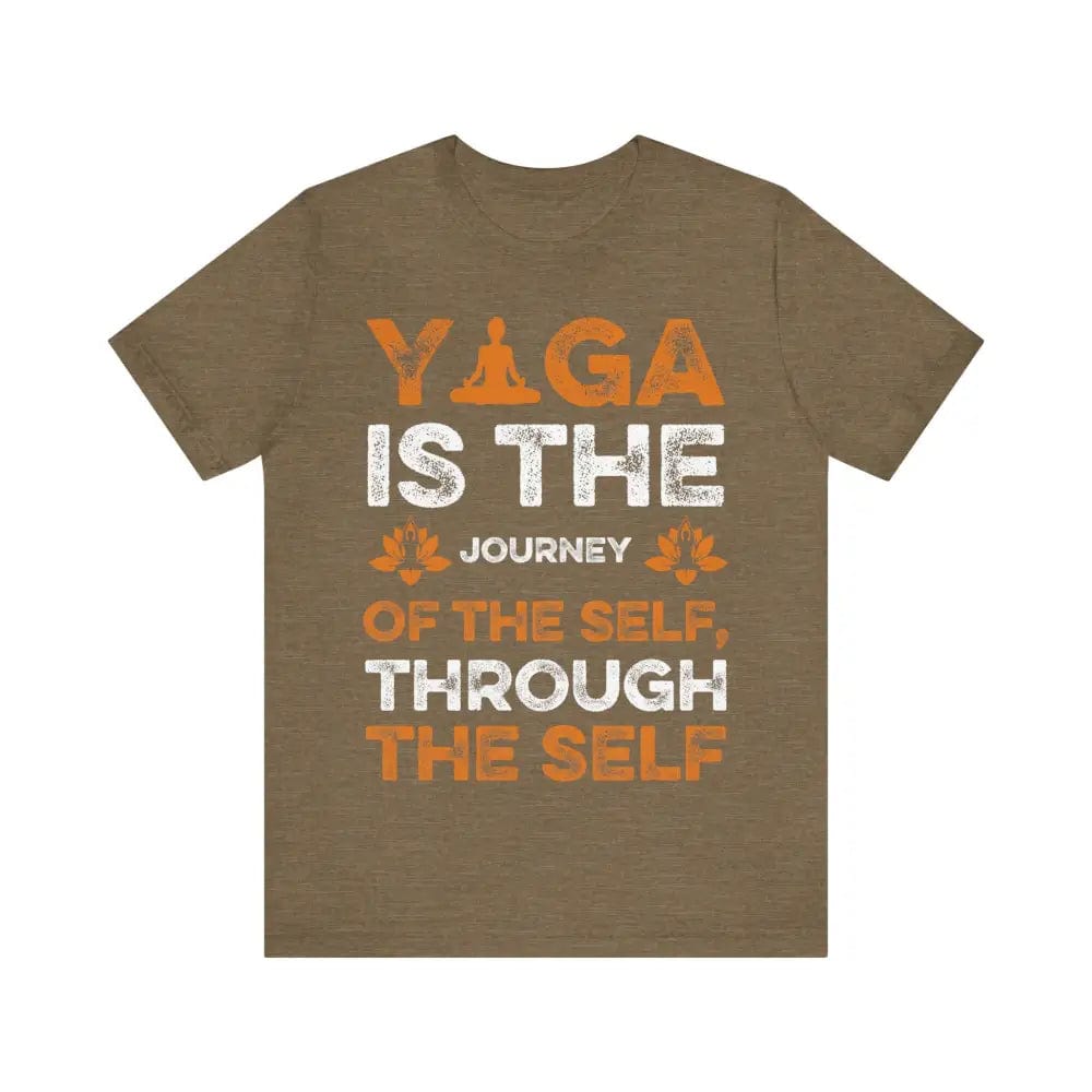 Yoga is a Journey unisex jersey short sleeve tee - Heather Olive / S - T-Shirt