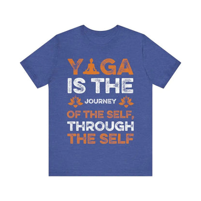 Yoga is a Journey unisex jersey short sleeve tee - Heather True Royal / S - T-Shirt