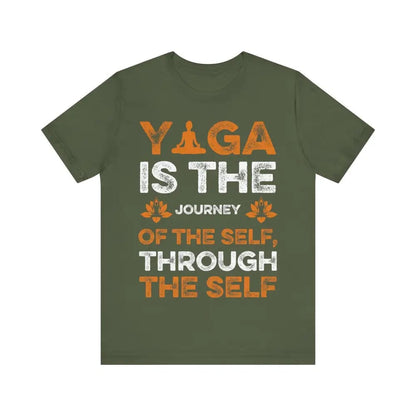 Yoga is a Journey unisex jersey short sleeve tee - Military Green / S - T-Shirt