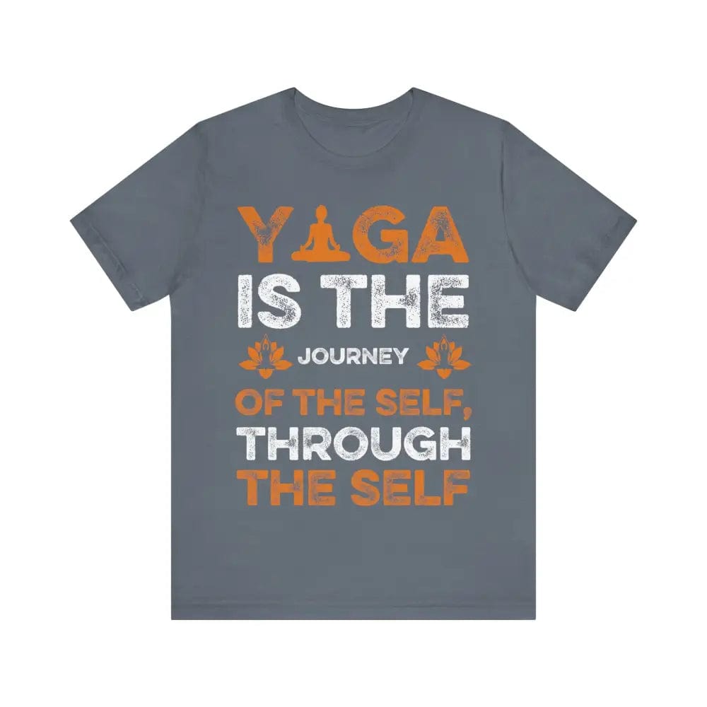 Yoga is a Journey unisex jersey short sleeve tee - Steel Blue / S - T-Shirt