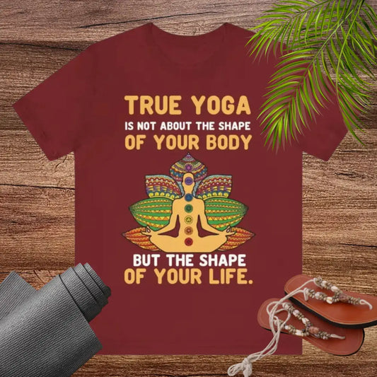 Yoga is about the shape of your life Unisex Jersey Short Sleeve Yoga Tee - T-Shirt