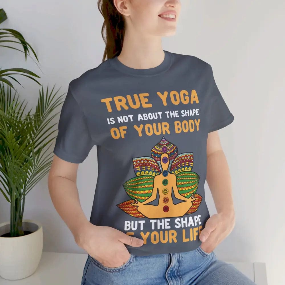 Yoga is about the shape of your life Unisex Jersey Short Sleeve Yoga Tee - T-Shirt