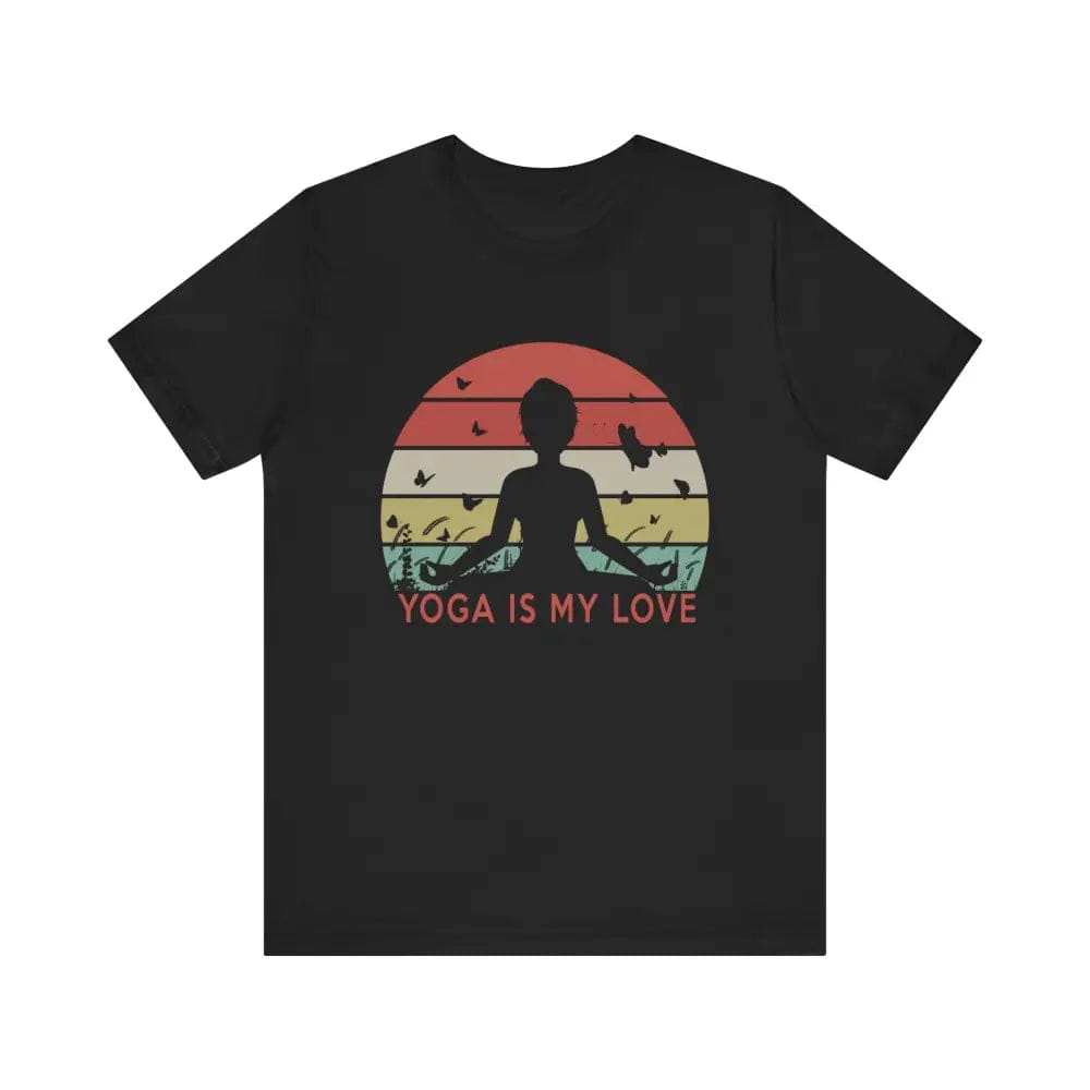 Yoga Is My Love Vintage Tee Unisex Jersey Short Sleeve Yoga Tee - Black / S - T-Shirt