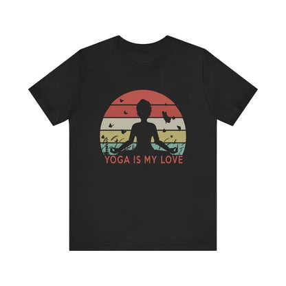 Yoga Is My Love Vintage Tee Unisex Jersey Short Sleeve Yoga Tee - Black / S - T-Shirt