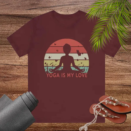 Yoga Is My Love Vintage Tee Unisex Jersey Short Sleeve Yoga Tee - T-Shirt