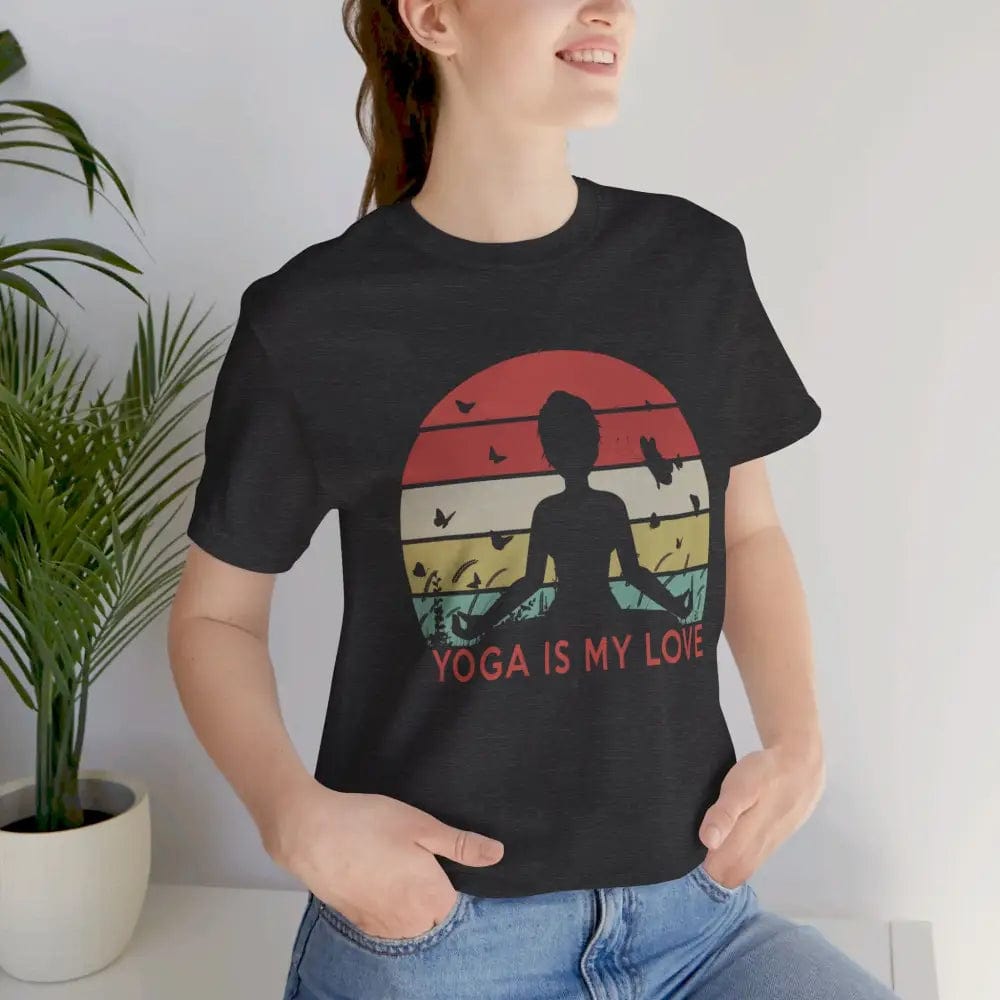 Yoga Is My Love Vintage Tee Unisex Jersey Short Sleeve Yoga Tee - T-Shirt