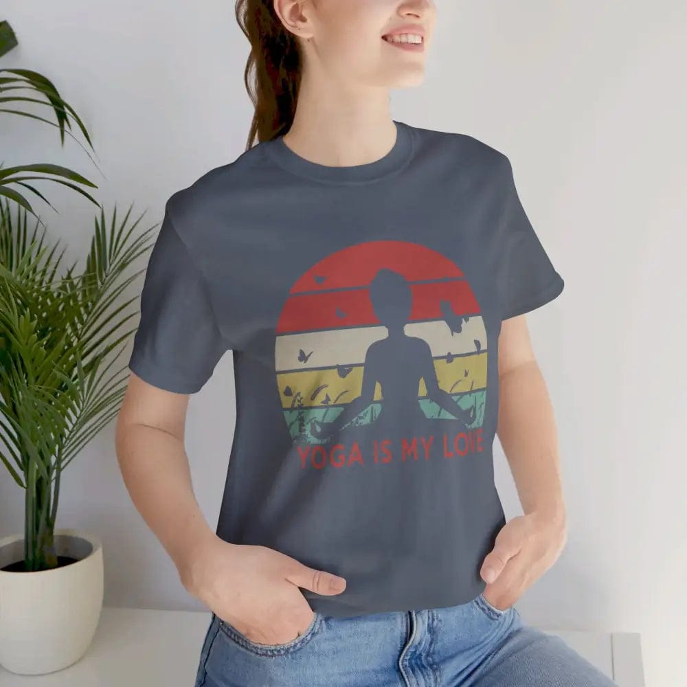 Yoga Is My Love Vintage Tee Unisex Jersey Short Sleeve Yoga Tee - T-Shirt