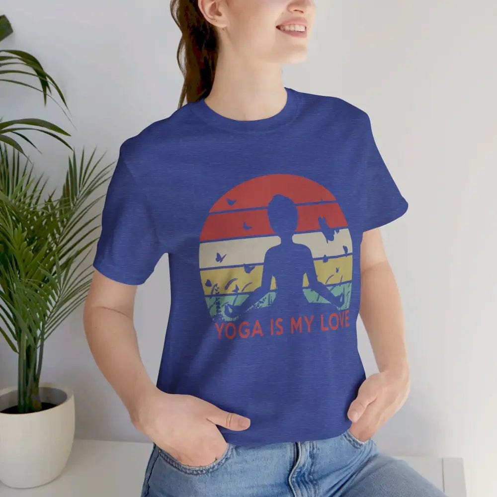 Yoga Is My Love Vintage Tee Unisex Jersey Short Sleeve Yoga Tee - T-Shirt