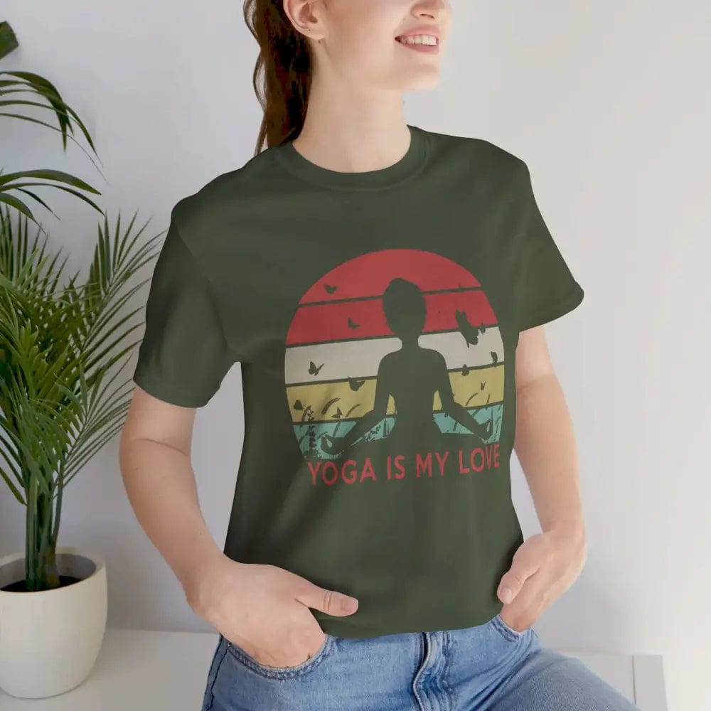 Yoga Is My Love Vintage Tee Unisex Jersey Short Sleeve Yoga Tee - T-Shirt