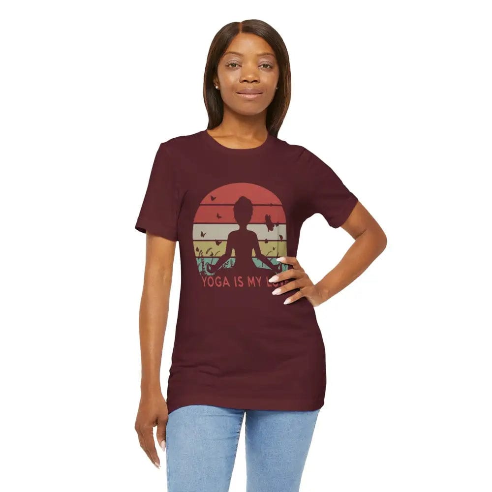 Yoga Is My Love Vintage Tee Unisex Jersey Short Sleeve Yoga Tee - T-Shirt