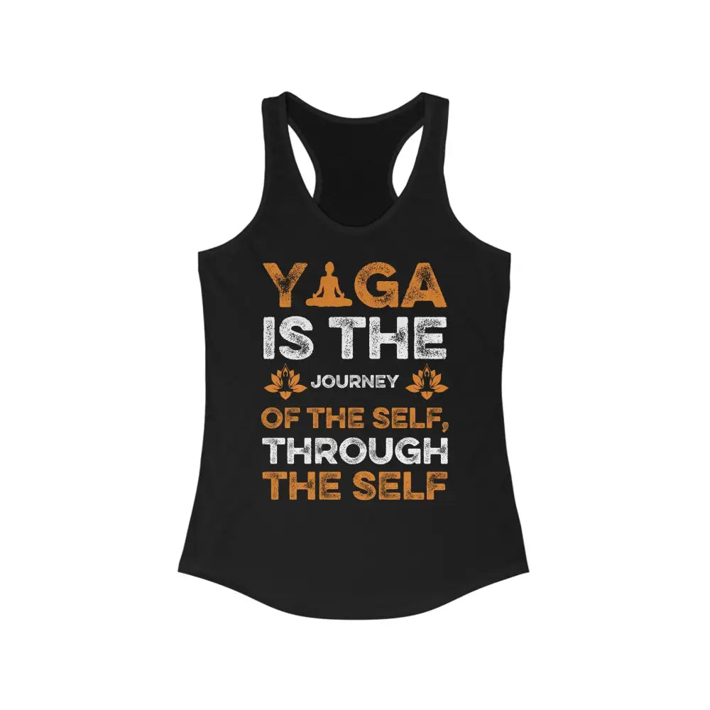 Yoga is the Journey Women’s Ideal Racerback Tank - Solid Black / XS - Tank Top