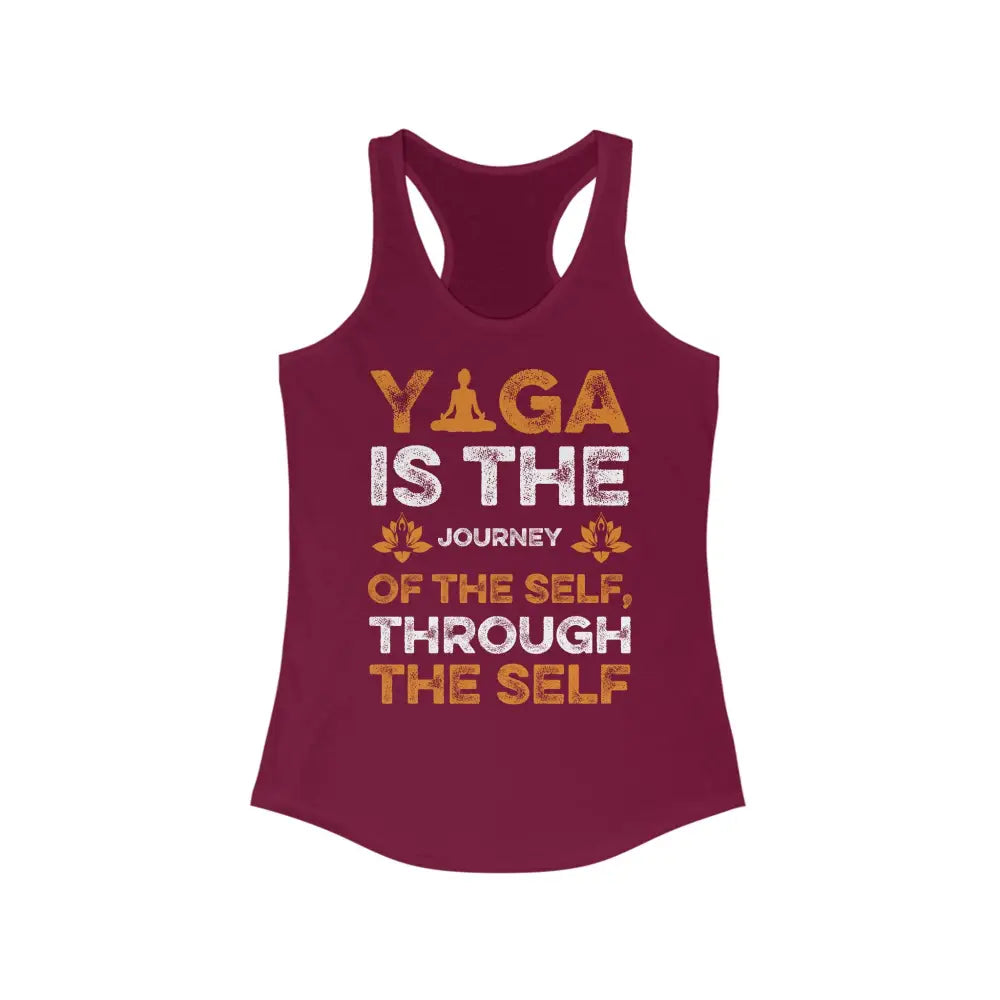 Yoga is the Journey Women’s Ideal Racerback Tank - Solid Cardinal Red / XS - Tank Top