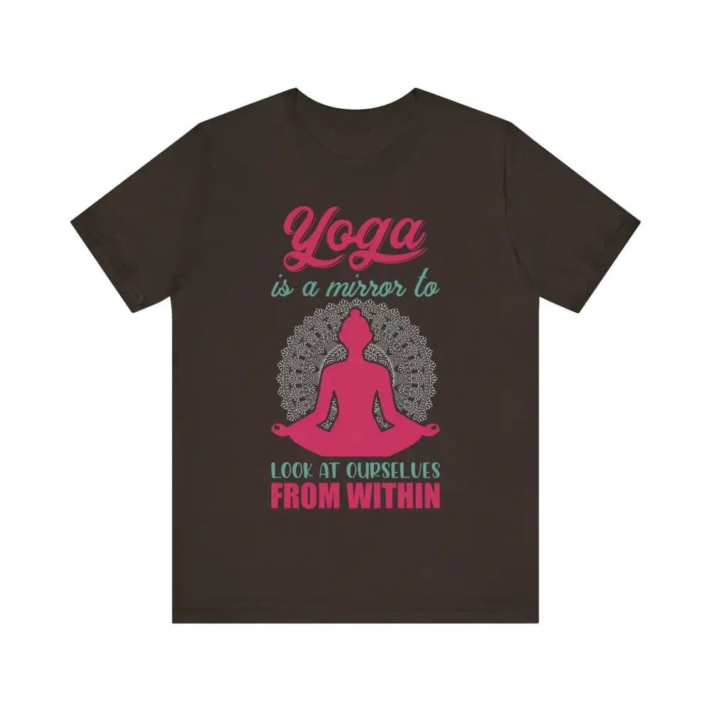 Yoga is... Unisex Jersey Short Sleeve Yoga Tee - Brown / S - T-Shirt