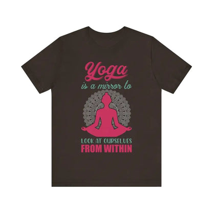 Yoga is... Unisex Jersey Short Sleeve Yoga Tee - Brown / S - T-Shirt