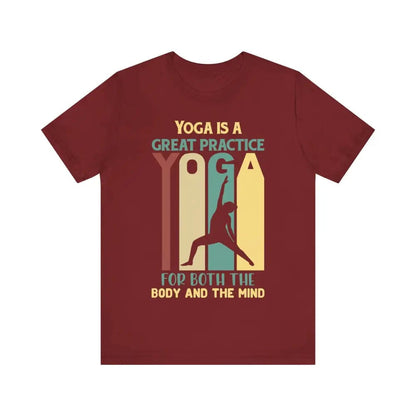 Yoga is... Unisex Jersey Short Sleeve Yoga Tee - Cardinal / S - T-Shirt