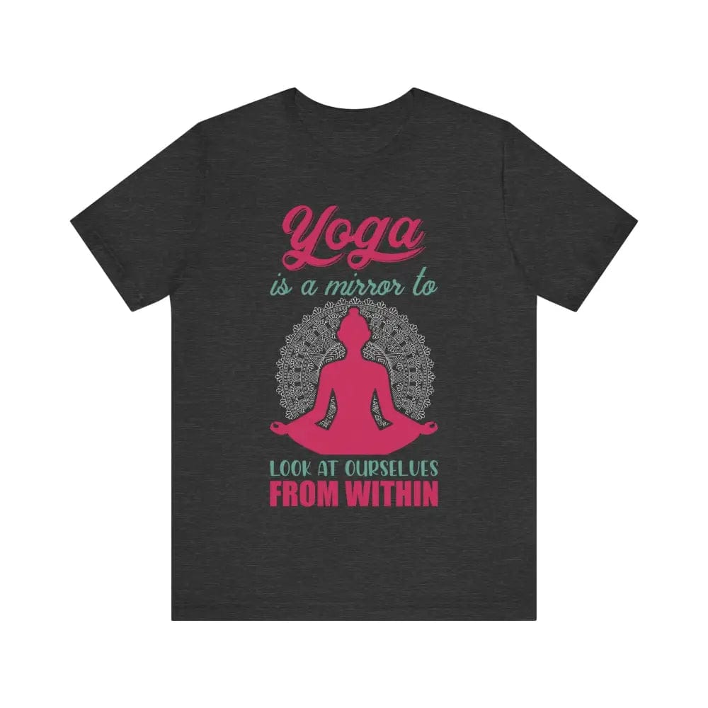 Yoga is... Unisex Jersey Short Sleeve Yoga Tee - Dark Grey Heather / S - T-Shirt