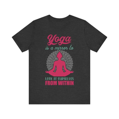 Yoga is... Unisex Jersey Short Sleeve Yoga Tee - Dark Grey Heather / S - T-Shirt