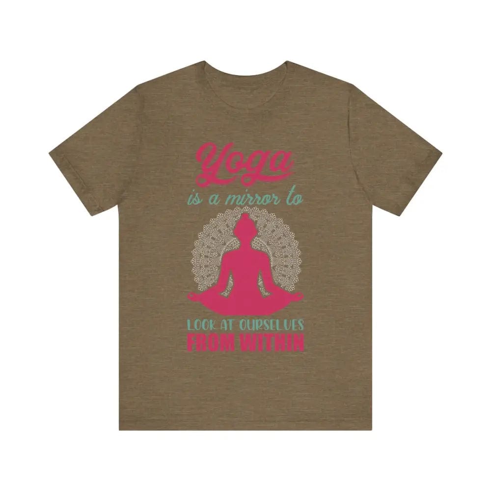 Yoga is... Unisex Jersey Short Sleeve Yoga Tee - Heather Olive / S - T-Shirt