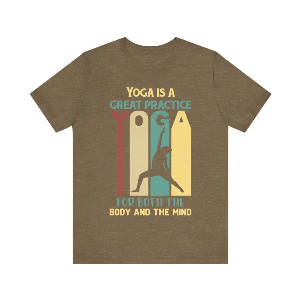 Yoga is... Unisex Jersey Short Sleeve Yoga Tee - Heather Olive / S - T-Shirt