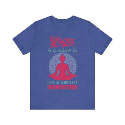 Yoga is... Unisex Jersey Short Sleeve Yoga Tee - Heather True Royal / S - T-Shirt