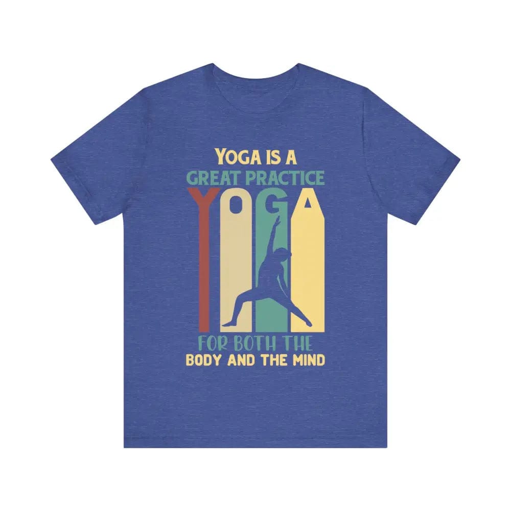 Yoga is... Unisex Jersey Short Sleeve Yoga Tee - Heather True Royal / S - T-Shirt