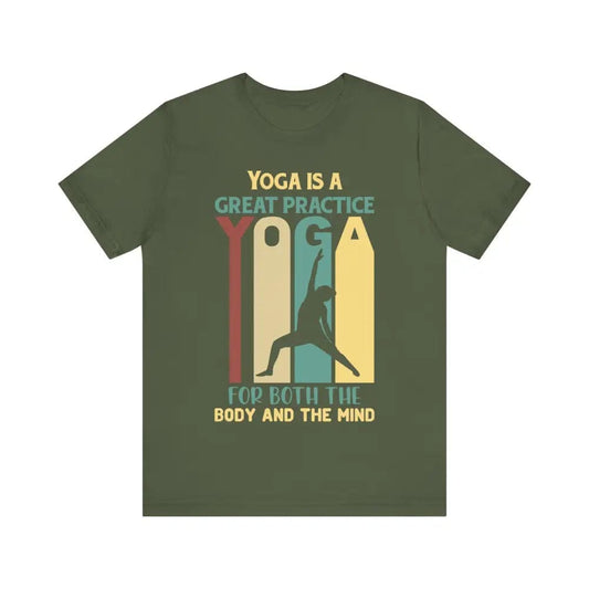 Yoga is... Unisex Jersey Short Sleeve Yoga Tee - Military Green / S - T-Shirt