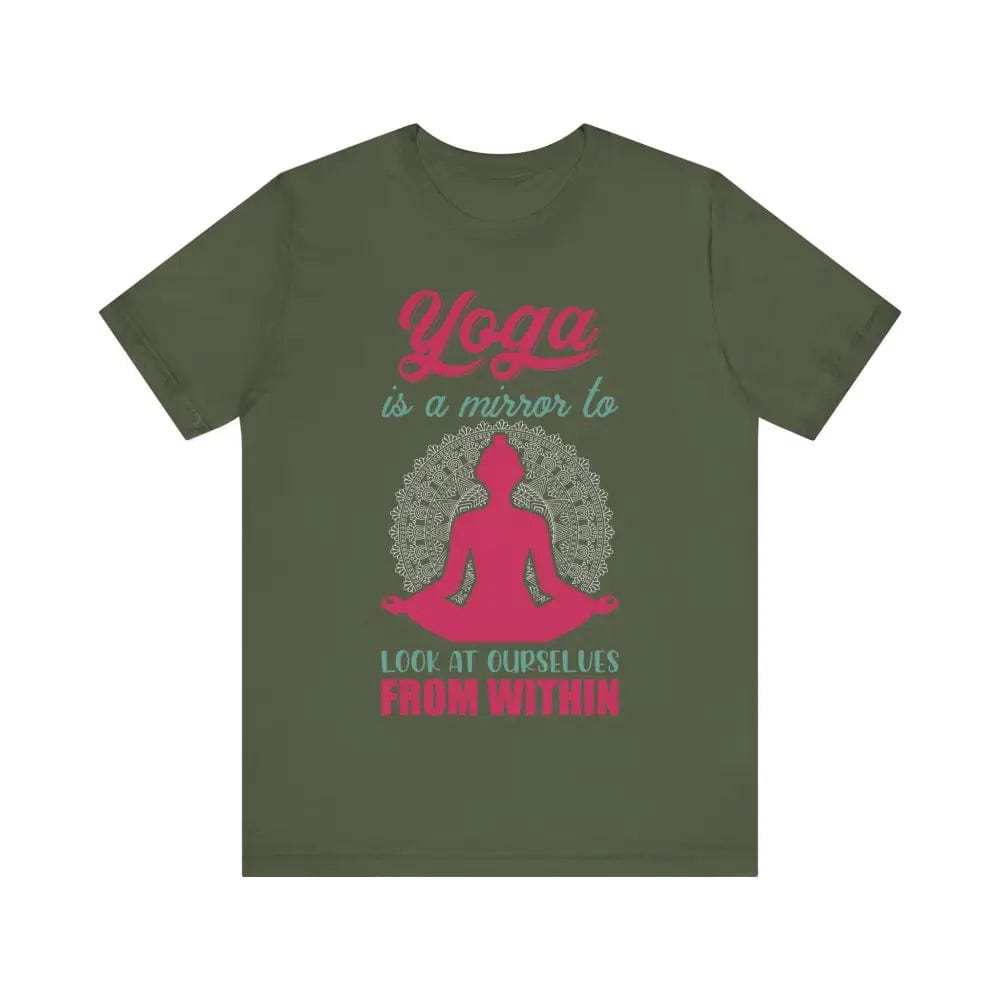 Yoga is... Unisex Jersey Short Sleeve Yoga Tee - Military Green / S - T-Shirt