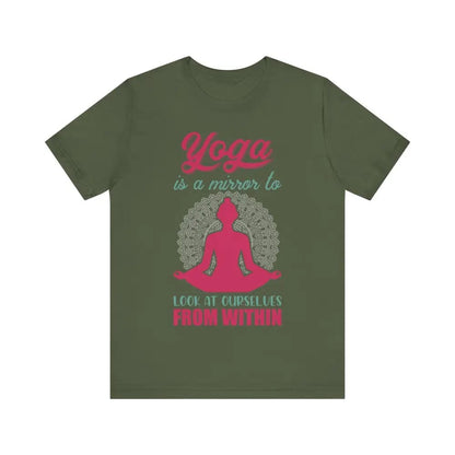 Yoga is... Unisex Jersey Short Sleeve Yoga Tee - Military Green / S - T-Shirt