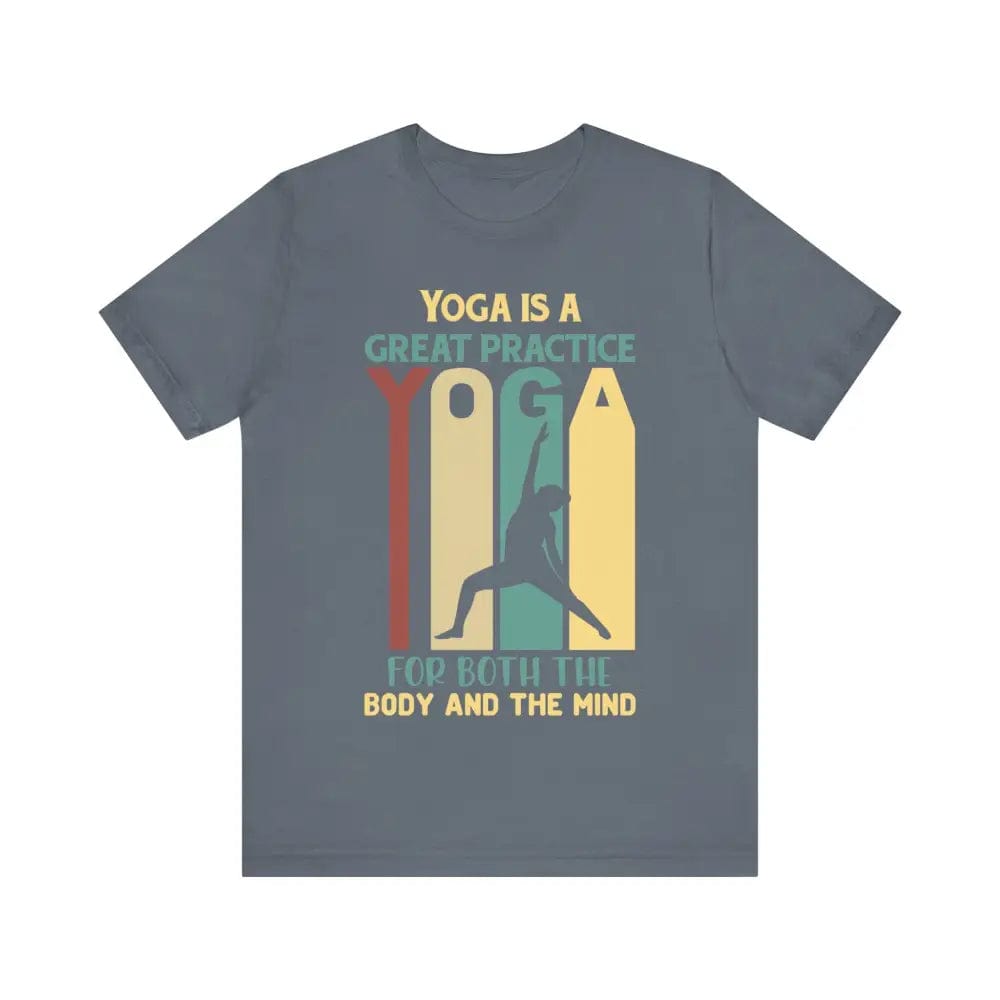 Yoga is... Unisex Jersey Short Sleeve Yoga Tee - Steel Blue / S - T-Shirt