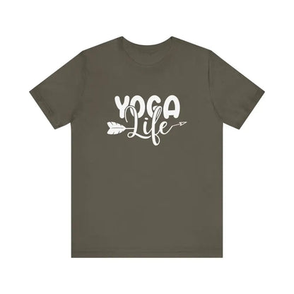 Yoga Life Unisex Jersey Short Sleeve Tee - Army / S - T-Shirt