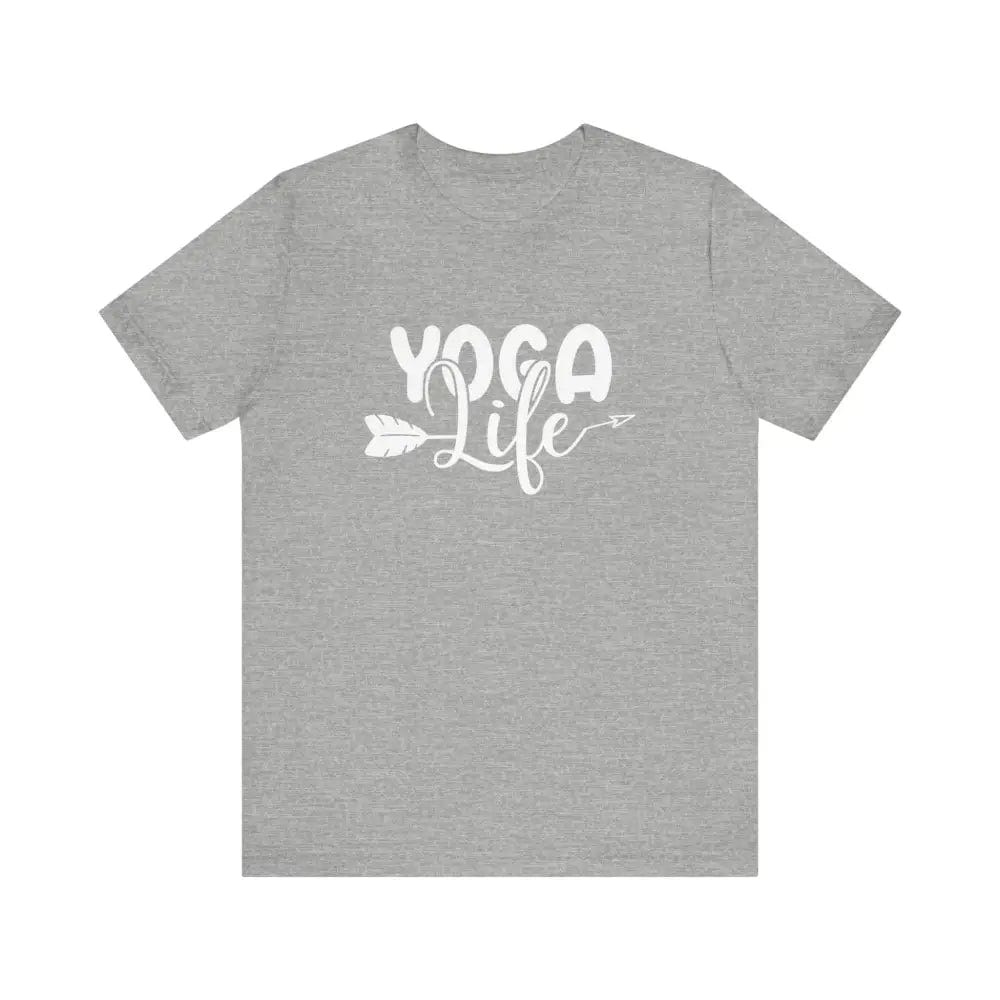 Yoga Life Unisex Jersey Short Sleeve Tee - Athletic Heather / S - T-Shirt