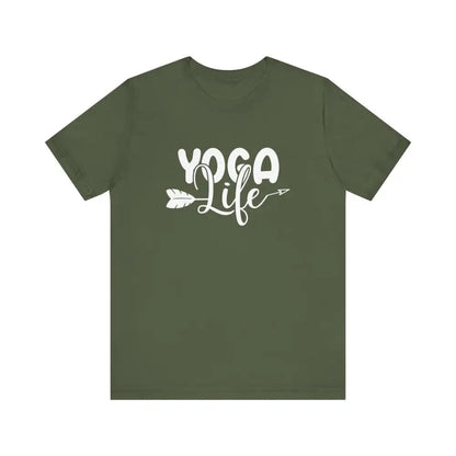 Yoga Life Unisex Jersey Short Sleeve Tee - Military Green / S - T-Shirt